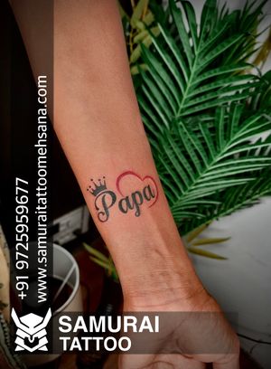 Tattoo for dad |dad tattoo design |Dad name tattoo |Papa tattoo 