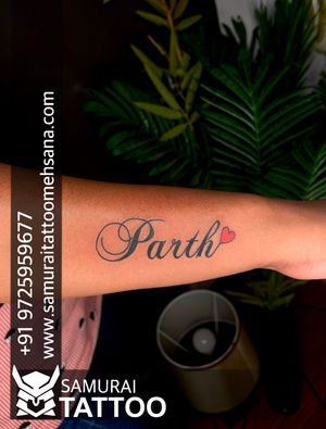 Parth name tattoo |Parth name |Parth name tattoo design 