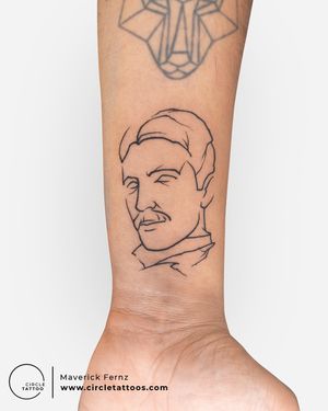 Nikola Tesla Tattoo done by Maverick Fernz at Circle Tattoo Studio