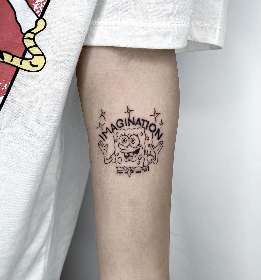 Spongebob Squarepants Tattoos That Fans Have Our Respect For Actually  Getting Inked On Them