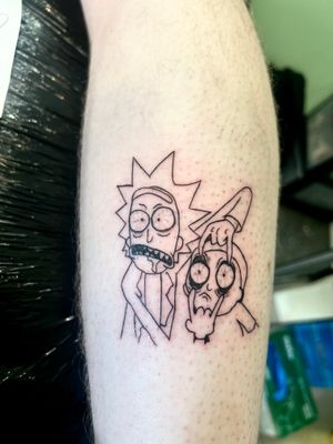Ignorant Style Tattoo Rick and Morty 
#ignoranttattoo #ignorantstyle #sketchtattoo #smalltattoo #amsterdamtattoo #flashtattoo #claudiafedorovici 