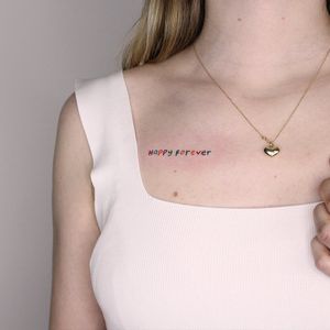 A beautiful chest tattoo featuring fine line and small lettering, designed by the talented artist Tuğçe özbıyık. Perfect for those seeking a unique and meaningful piece of art.