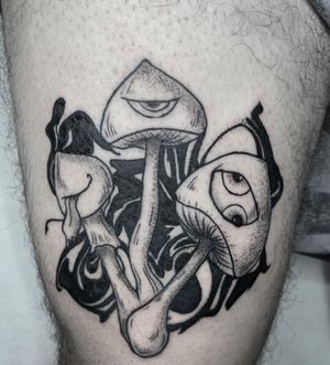Mushrooms tattoo 