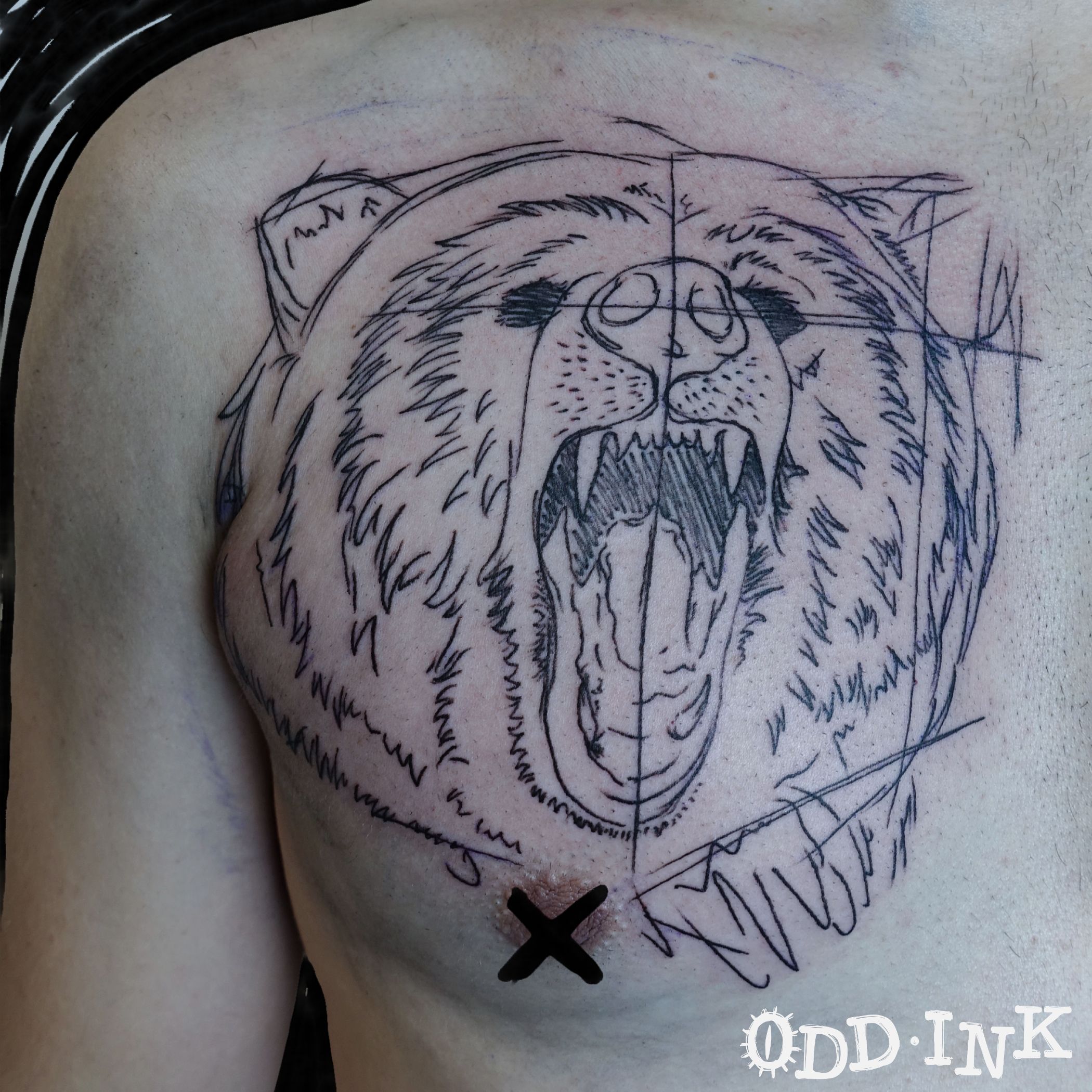 Traditional roar bear tattoo design 12715254 Vector Art at Vecteezy