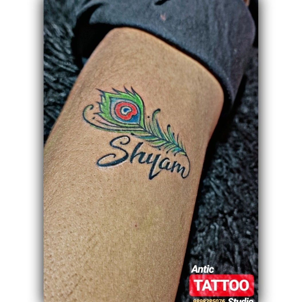 Tattoo uploaded by Samurai Tattoo mehsana  Shyam name tattoo Shyam tattoo  Shyam name tattoo idea  Tattoodo