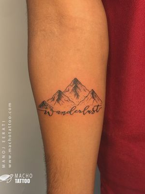 Mountain Tattoo ideas for Travellers by Macho tattoos https://machotattoo.com/