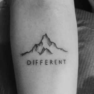 Mountain tatto + text #minimal #tiny #small