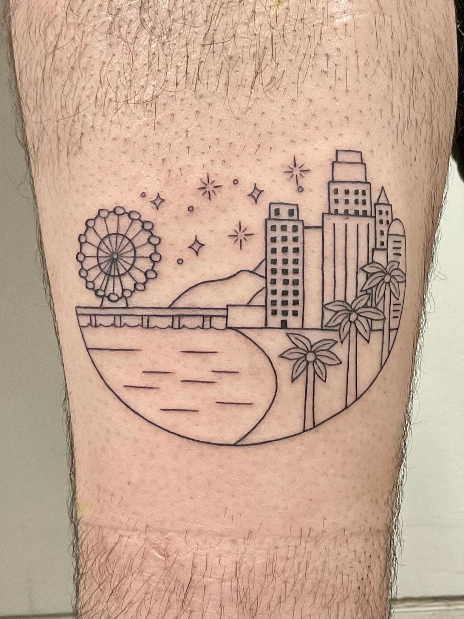 30 Los Angeles Skyline Tattoo Designs For Men  Southern California Ink  Ideas