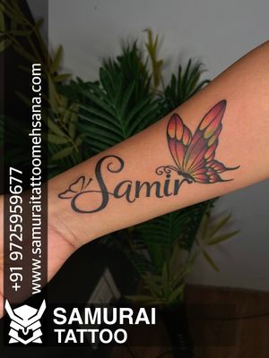 Tattoo uploaded by Vipul Chaudhary • Samir name tattoo |Samir tattoo |Samir name  tattoo ideas |Samir tattoo design • Tattoodo