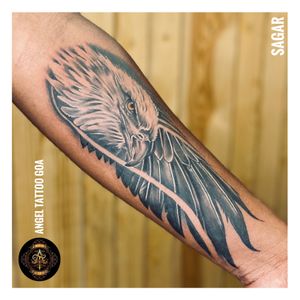 Eagle Tattoo By Sagar Dharoliya At Angel Tattoo Goa Best Tattoo Artist in Goa - Best Tattoo Studio in Goa • • 𝐅𝐨𝐥𝐥𝐨𝐰 𝐅𝐨𝐫 𝐌𝐨𝐫𝐞 ⤵️ @angeltattoostudiogoa • • 𝐁𝐞𝐬𝐭 𝐐𝐮𝐚𝐥𝐢𝐭𝐲 𝐏𝐫𝐨𝐝𝐮𝐜𝐭𝐬 𝐔𝐬𝐢𝐧𝐠 ⤵️ @worldfamousink @kwadron @dermalizepro @cheyenne_tattooequipment • • 𝐂𝐨𝐧𝐭𝐚𝐜𝐭 𝐅𝐨𝐫 𝐁𝐨𝐨𝐤𝐢𝐧𝐠 ☎️ 𝟗𝟗𝟔𝟎𝟏𝟎𝟕𝟕𝟕𝟓 | 𝟗𝟖𝟑𝟒𝟖𝟕𝟎𝟕𝟎𝟏 • • 𝐎𝐟𝐟𝐢𝐜𝐢𝐚𝐥 𝐖𝐞𝐛𝐬𝐢𝐭𝐞 🌐 www.angeltattoogoa.com • • 𝐅𝐨𝐥𝐥𝐨𝐰 𝐔𝐬 𝐎𝐧 𝐒𝐨𝐜𝐢𝐚𝐥 𝐌𝐞𝐝𝐢𝐚 ⤵️ 𝐅𝐚𝐜𝐞𝐛𝐨𝐨𝐤 𝐏𝐢𝐧𝐭𝐞𝐫𝐞𝐬𝐭 𝐘𝐨𝐮𝐓𝐮𝐛𝐞 𝐆𝐨𝐨𝐠𝐥𝐞 𝐌𝐚𝐩 #angeltattoogoa #angeltattoostudiogoa #besttattooartistingoa #besttattooartistgoa #besttattooartistin