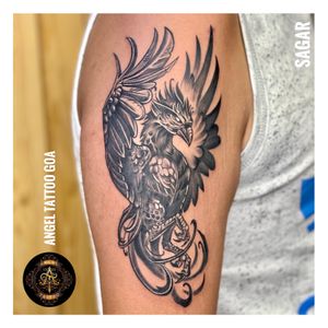 Phoenix Tattoo By Sagar Dharoliya At Angel Tattoo Goa 