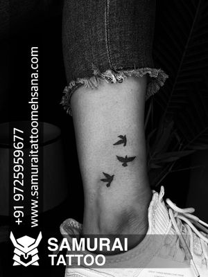 Birds tattoo |Birds tattoo on Leg |girls tattoo design |girls tattoo V