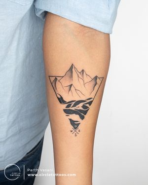 Mountain Tattoo done by Parth Vasani at Circle Tattoo Studio