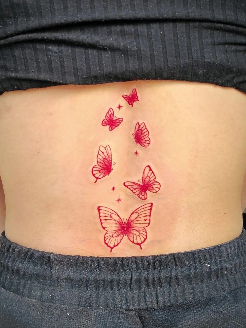 Red Butterfly Tattoo  Red tattoos Subtle tattoos Art inspired tattoos