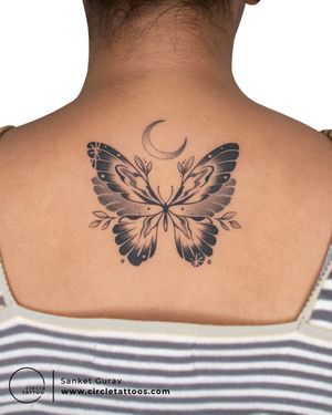 Butterfly Tattoo done by Sanket Gurav at Circle Tattoo Studio