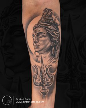 Lord Shiva Tattoo done by Sanket Gurav at Circle Tattoo Studio