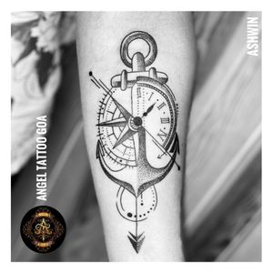 Compass Tattoo By Ashwin At Angel Tattoo Goa 