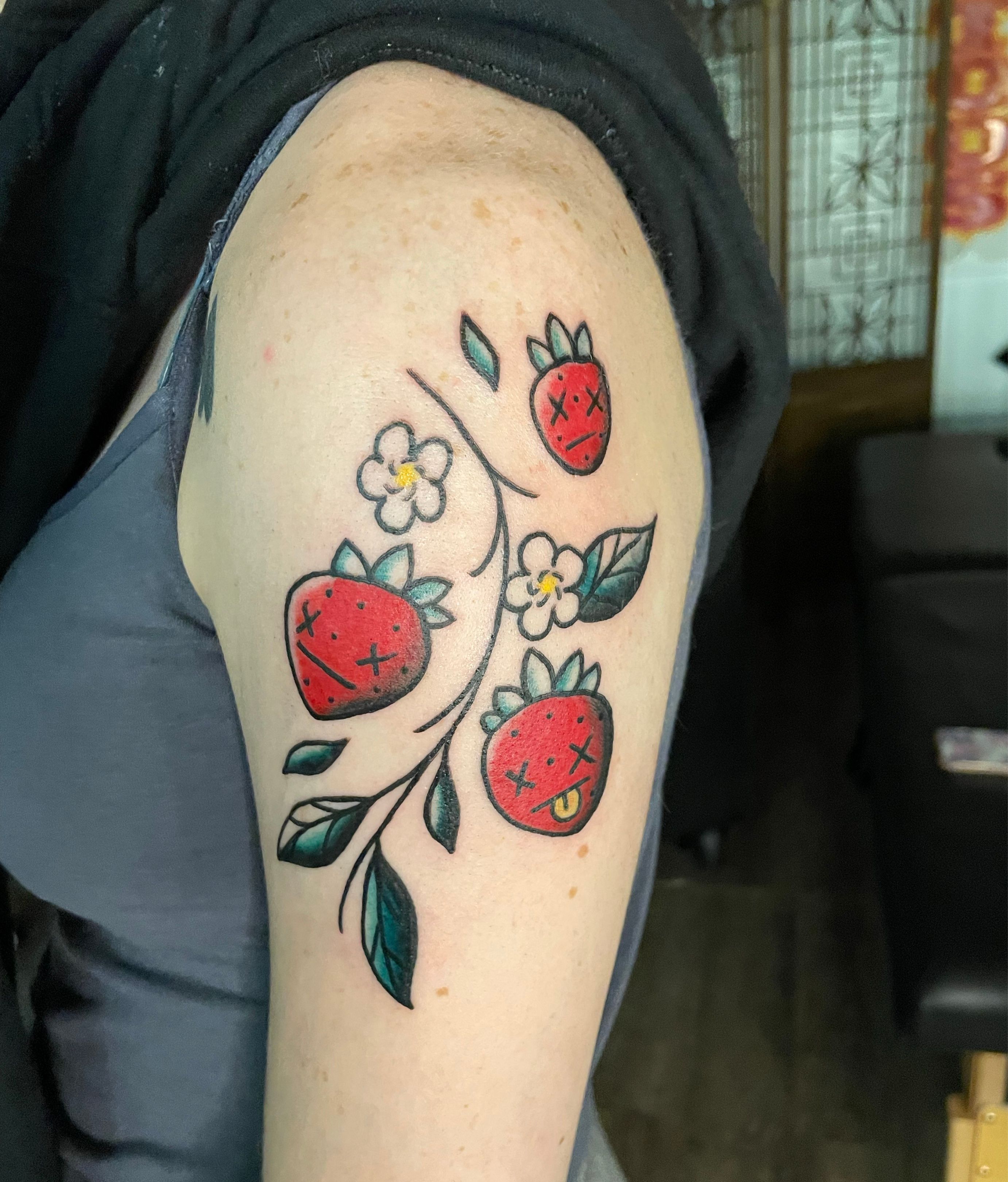 Strawberry Sliced SemiPermanent Tattoo Lasts 12 weeks Painless and easy  to apply Organic ink Browse more or create your own  Inkbox   SemiPermanent Tattoos