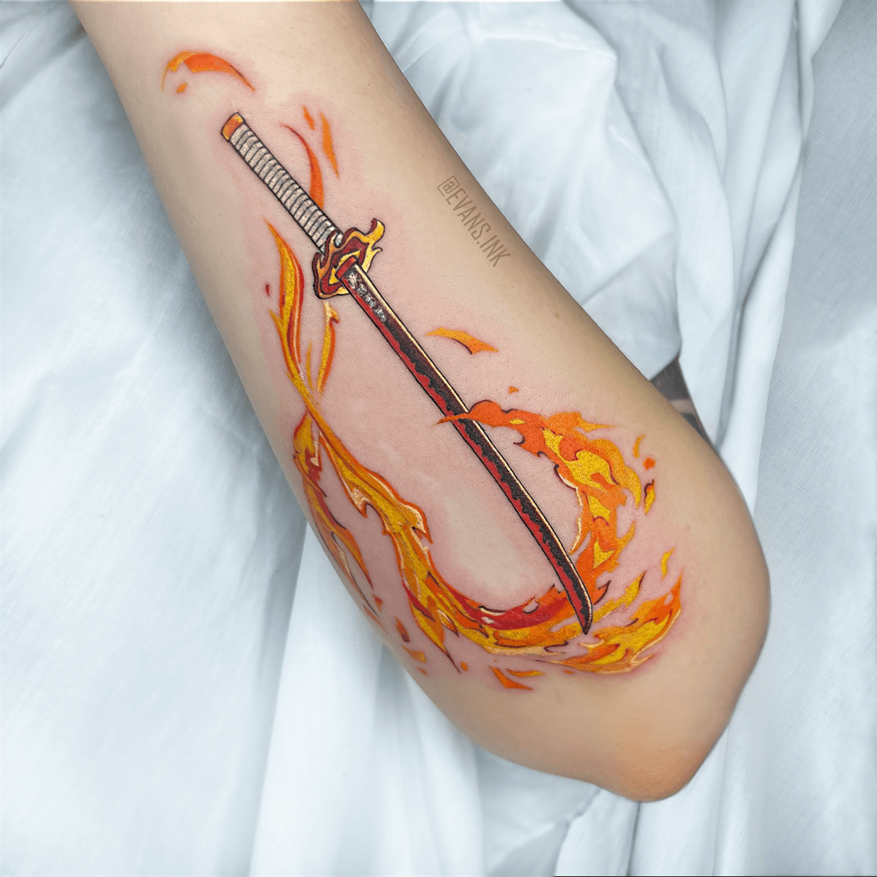 Tanjuro Kamado tattoo. Is everyone enjoying the new season of Demon Slayer  so far? Hang out with me on Twitch every Tuesday - Saturday around 12:30pm  CST at twitch.tv/jerredkincaid! Come chat and