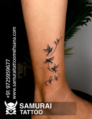 Birds tattoo |Birds tattoo on Leg |girls tattoo design |girls tattoo 