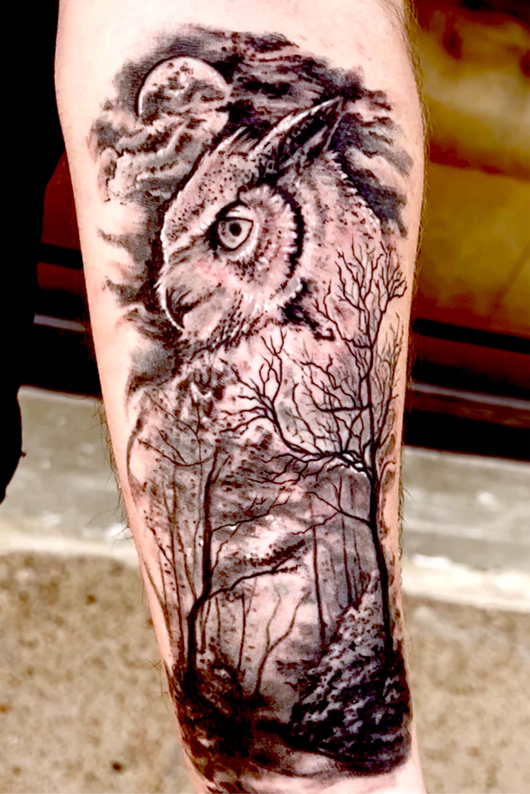 Tattoo uploaded by Matze • Minimalistic forest tattoo on lower left arm. •  Tattoodo