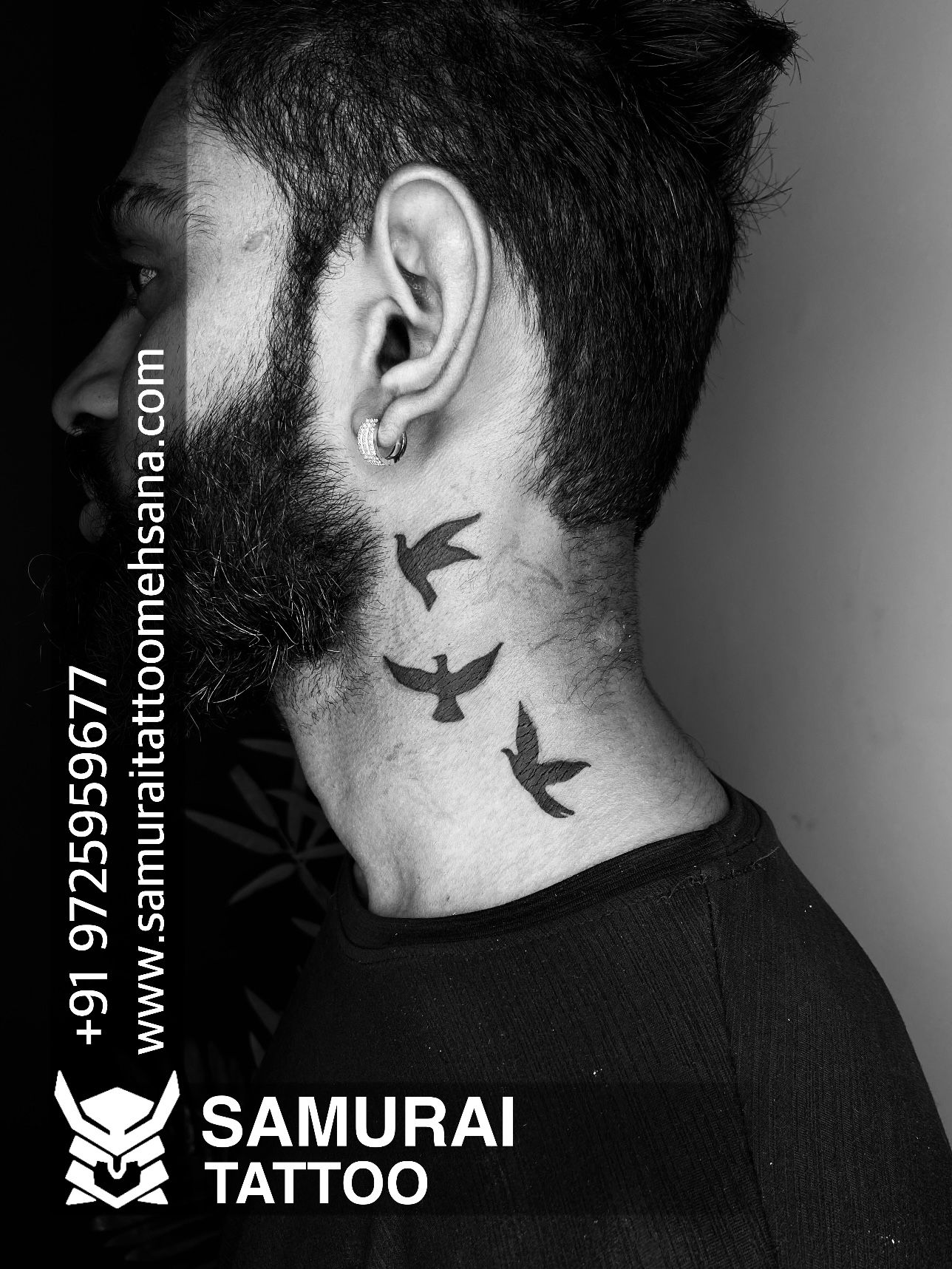 Tattoo uploaded by Vipul Chaudhary • Birds tattoo |Birds tattoo on neck |Neck  tattoo design |Neck tattoo |Tattoo on neck |Neck tattoo for boys • Tattoodo