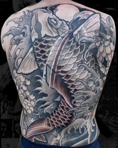 #japanesetattoo #blackworktattoo #blackandgreytattoo #neotraditionaltattoo #neojapanesetattoo