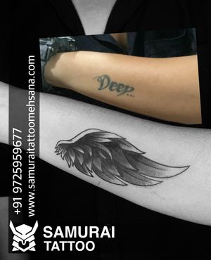 Wings tattoo |Wings tattoo design |coverup tattoo |Coverup tattoo design |Name cover up tattoo 