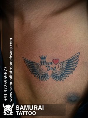 Mom dad tattoo |Tattoo for mom dad |mom dad tattoos |Mom dad tattoo with heart beat