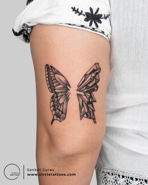 Butterfly Tattoo done by Sanket Gurav at Circle Tattoo Studio

