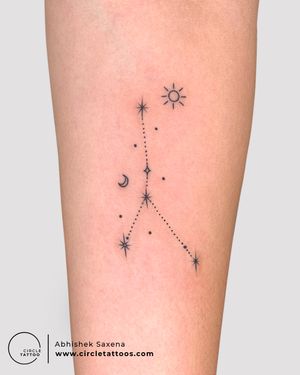 Constellation Tattoo done by Abhishek Saxena at Circle Tattoo Delhi