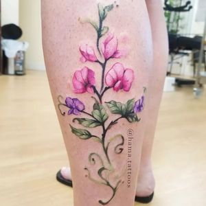 Vine with pea and bean flowers 🌼 FOLLOW MY INSTA 👉 @hama.tattoos Painted People Tattoos Co. Burlington ON Canada