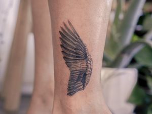realistic, details, fine line. wing, wings