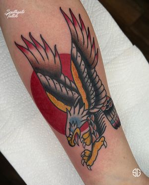 • Eagle 🔴 • stunning traditional piece by our resident @nicole__tattoo 
Nicole has a few availability this week for small and medium tattoos due to rescheduling! 
Books/info in our Bio: @southgatetattoo 
•
•
•
#eagle #eagletattoo #redsun #redsuntattoo #eagleandsun #traditionaleagletattoo #traditionaleagle #sg #tattooideas #london #skinart #northlondontattoo #londontattoostudio #londonink #tattoos #southgatetattoo #sgtattoo #londontattoo #customtattoo #blackwork #southgate #northlondon #southgateink #bookedontattoodo #amazingink #londontattooartist