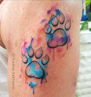 Watercolour Paws 🐾 FOLLOW MY INSTA 👉 @hama.tattoos Painted People Tattoos Co. Burlington ON Canada