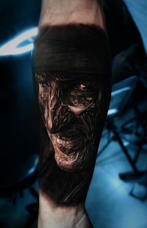 FREDDY KRUEGER  #portrait #realism #tattoo #art #ink #tattoo #charlyavila #blackandgrey #surrealist 