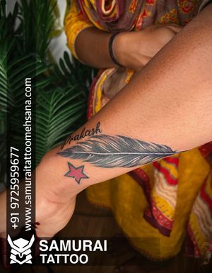 Cover up tattoo |Coverup tattoo design |Coverup tattoo |Feather tattoo |Name coverup tattoo