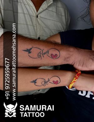Couple tattoo design |nency name tattoo |Tattoo for couples |Akash name tattoo |Couple tattoo ideas 