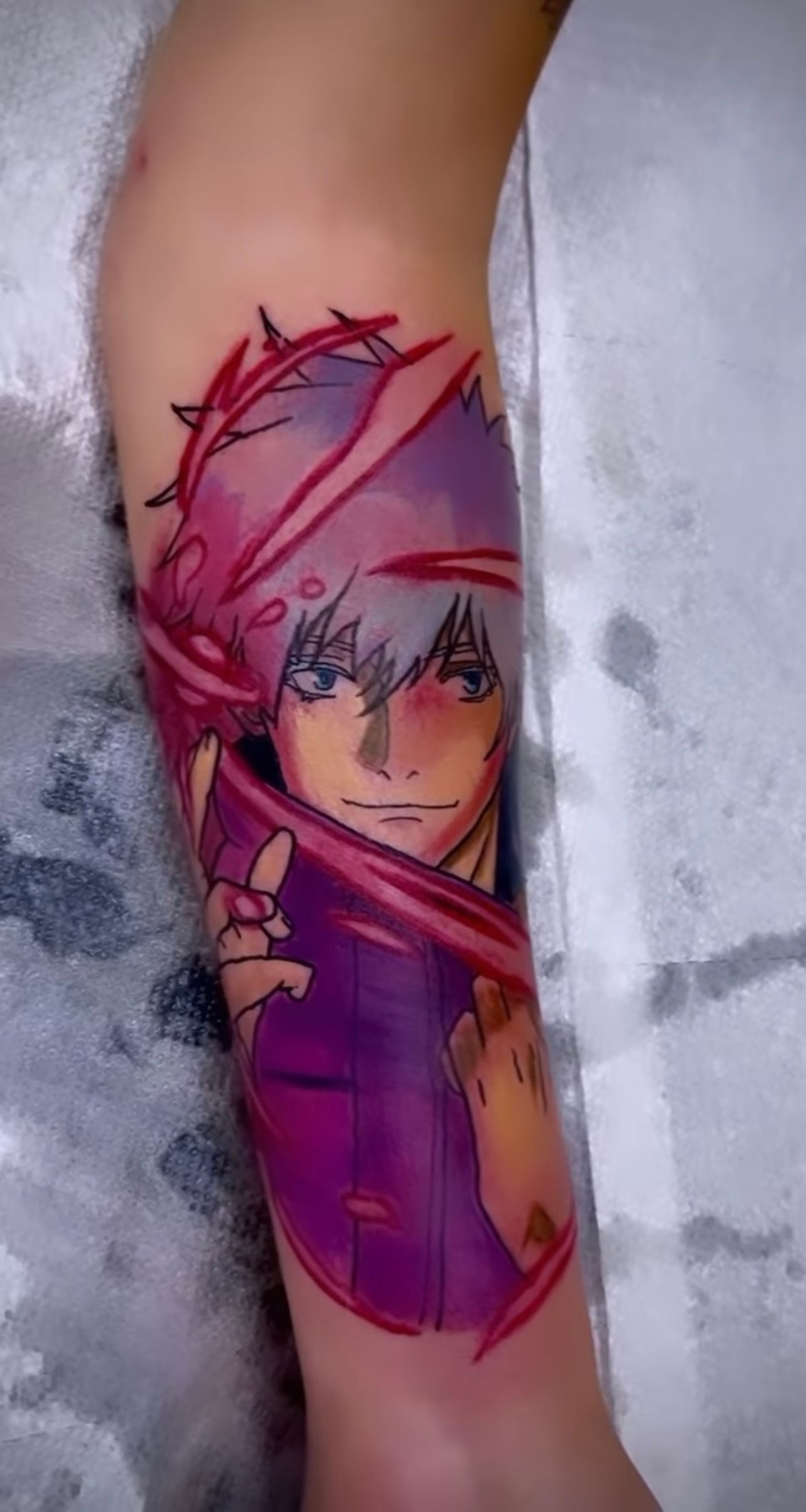 𝕃𝕀ℕ𝔼𝕎𝕆ℝ𝕂  𝕋𝔸𝕋𝕋𝕆𝕆 on Instagram Saturo Gojo  Limitless   Anime Jujutsu Kaisen Design I did  Tatuagens de anime Tatuagem de  arte Tatuagens nerds