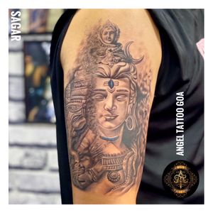 Lord Shiva Tattoo By Sagar Dharoliya At Angel Tattoo Goa - Best Tattoo Artist in Goa - Best Tattoo Studio in Goa