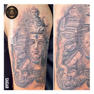 Shiva Tattoo By Sagar Dharoliya At Angel Tattoo Goa - Best Tattoo Artist in Goa - Best Tattoo Studio in Goa