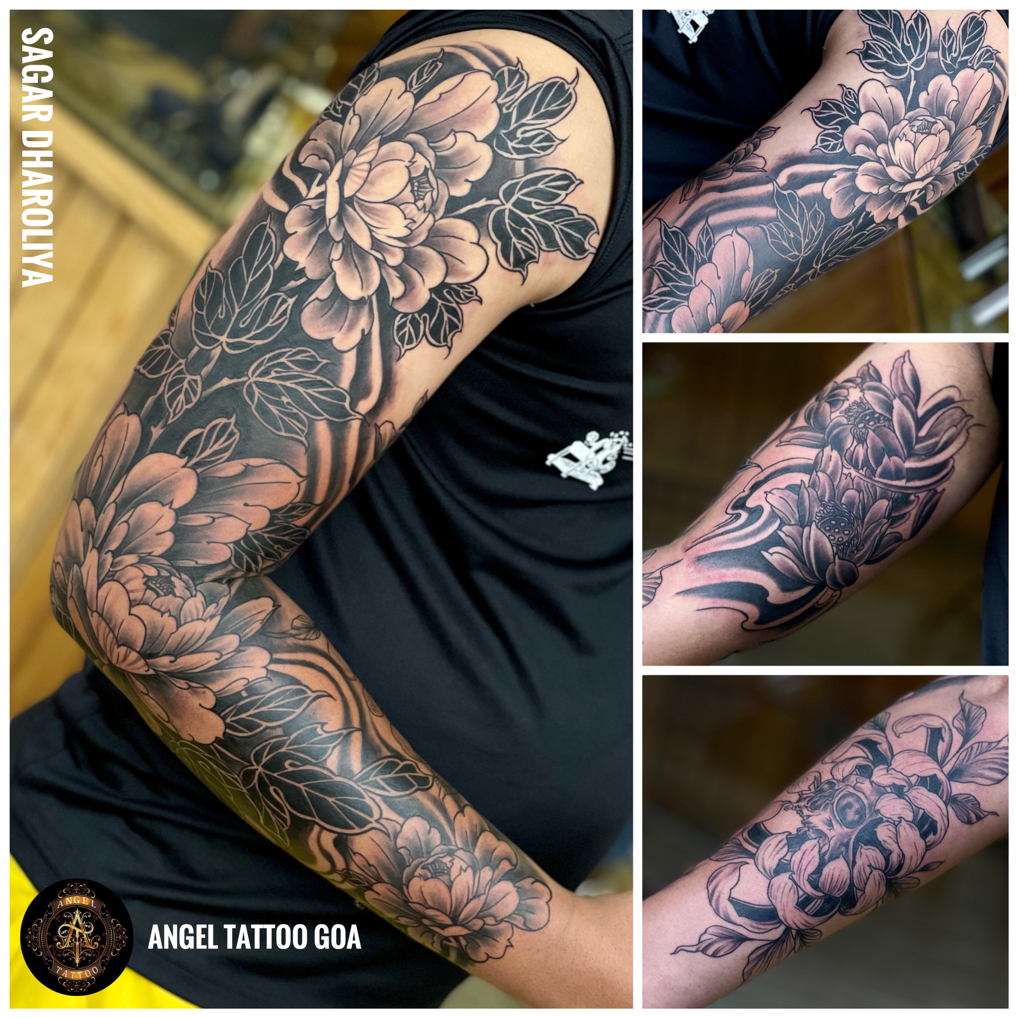 angel tattoo sleeve