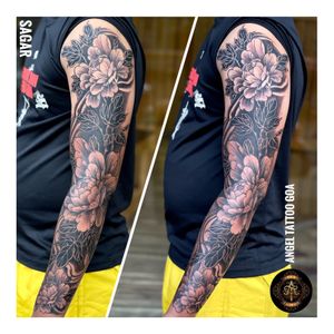 Sleeve Tattoo By Sagar Dharoliya At Angel Tattoo Goa - Best Tattoo Artist in Goa - Best Tattoo Studio in Goa