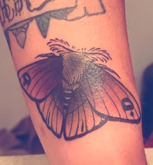 Moth wrist piece done by the amazing Abi Higgs.