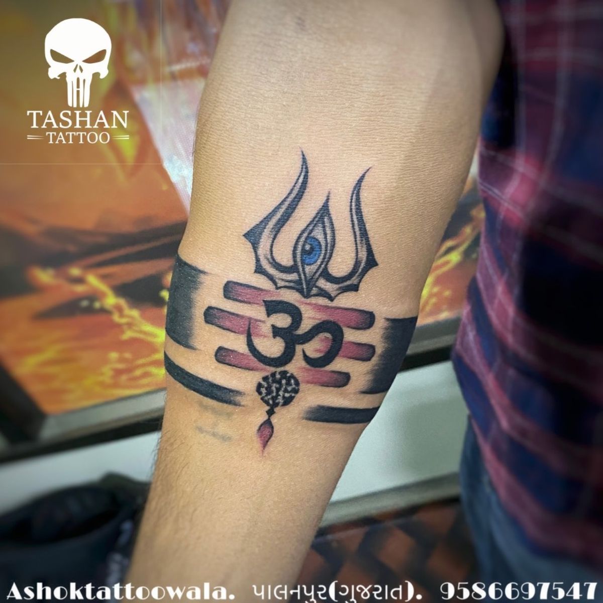 Tattoo uploaded by Ratan chaudhary • Om trishul tandband tattoo • Tattoodo