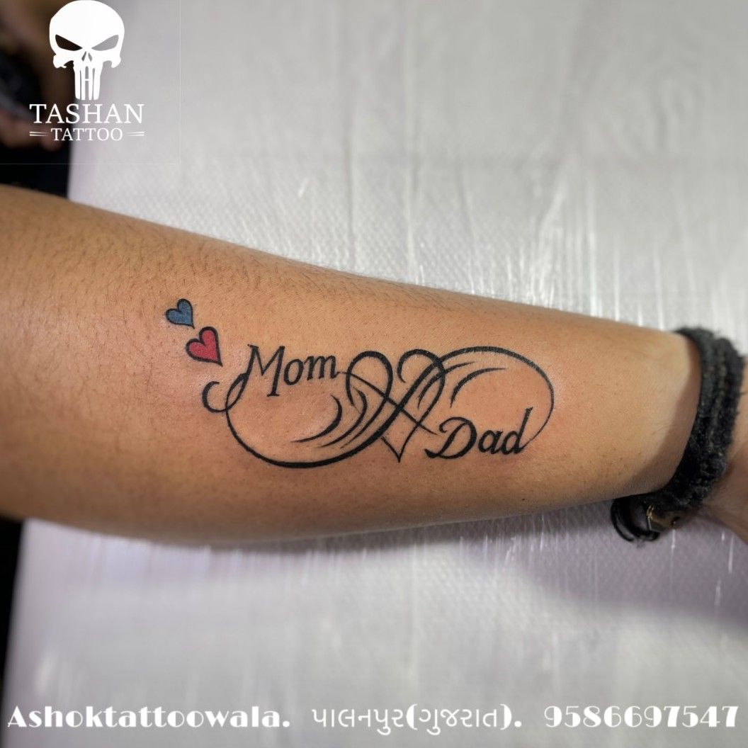 Tattoo uploaded by Ratan chaudhary  Mom dad logo with faither infinity  tattoo  Tattoodo