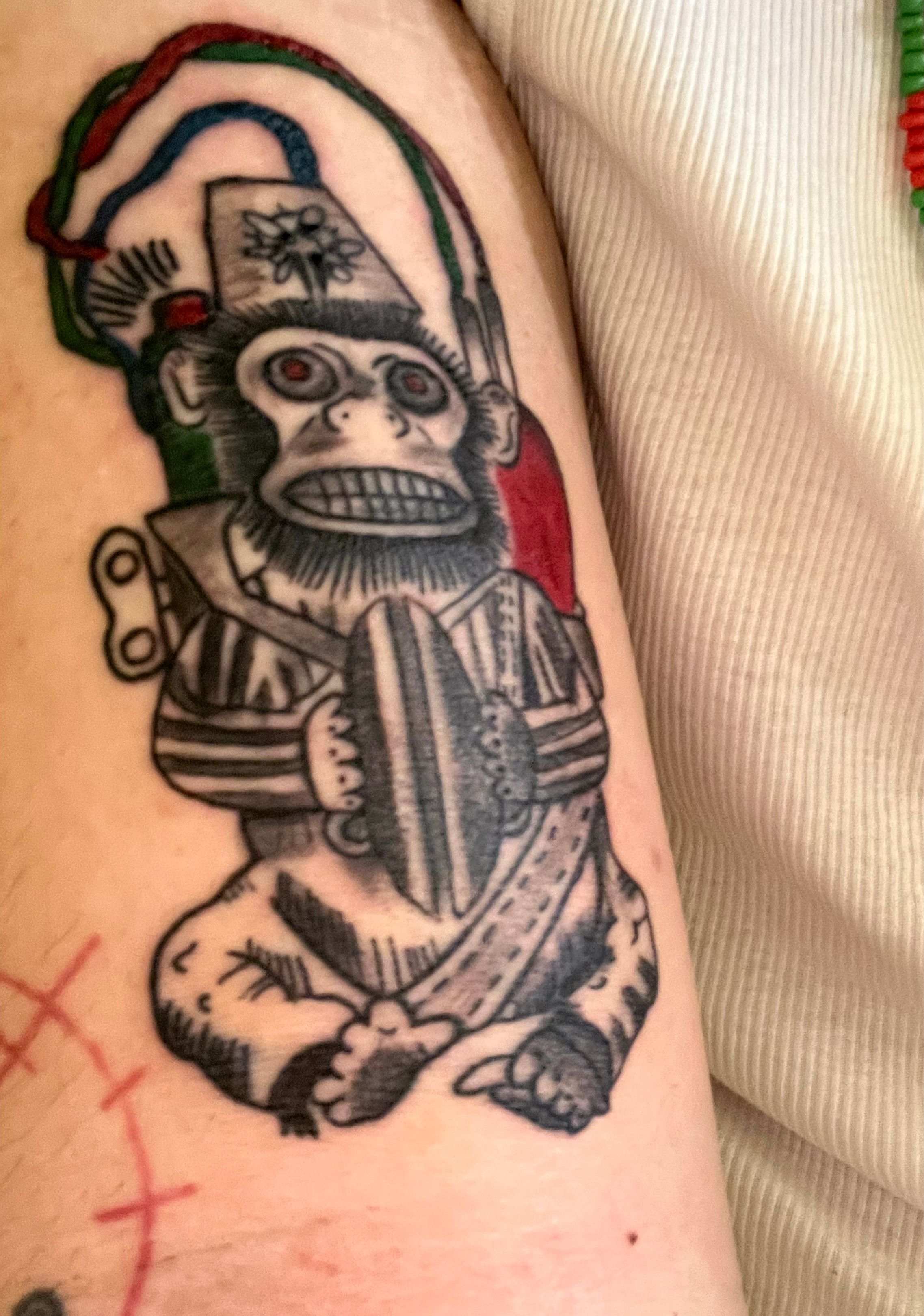 A little monkey business by Travis @travisoatestattoos. Travis works  Tuesday-Friday. If you'd like make an appointment just come by the... |  Instagram
