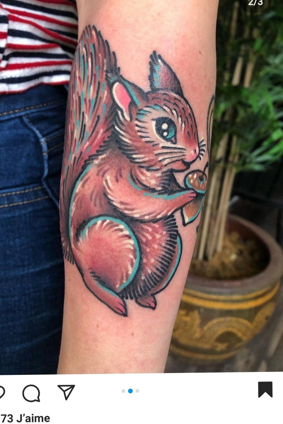 Red squirrel, i did few weeks ago, #stuckinthepasttattoo  #smartestshopintown #re – Zeitgeist Tattoo Studio Bottrop