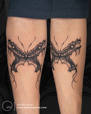 Butterfly Tattoo done by Sanket Gurav at Circle Tattoo Studio