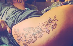 Tattoo uploaded by Stacy Willis (StabbedbyStacy) • Late night Thigh peice • Tattoodo Tattoo uploaded by Stacy Willis (StabbedbyStacy) • Late night Thigh peice • Tattoodo